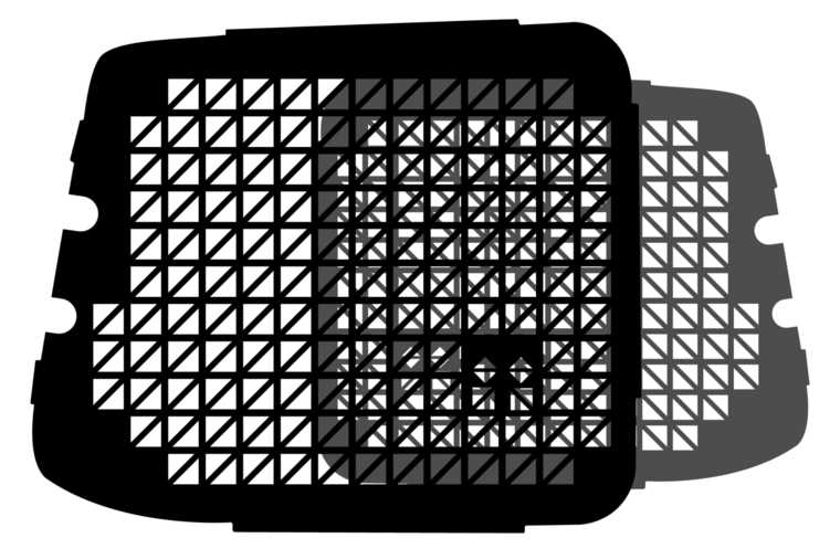 Raamroosters achterdeuren set (mat zwart) Volkswagen Caddy Maxi 2021 tot heden.