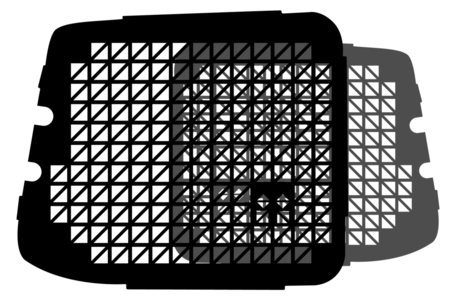 Raamrooster set Ral 9005 Opel Vivaro achterdeuren
